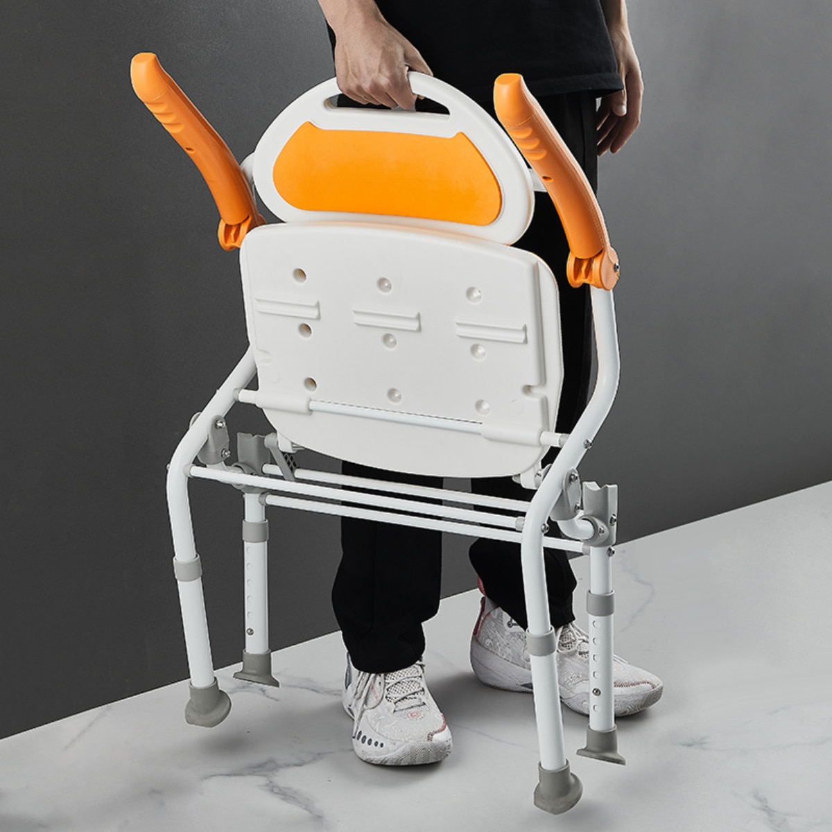 Meds Support Folding armrest shower chair